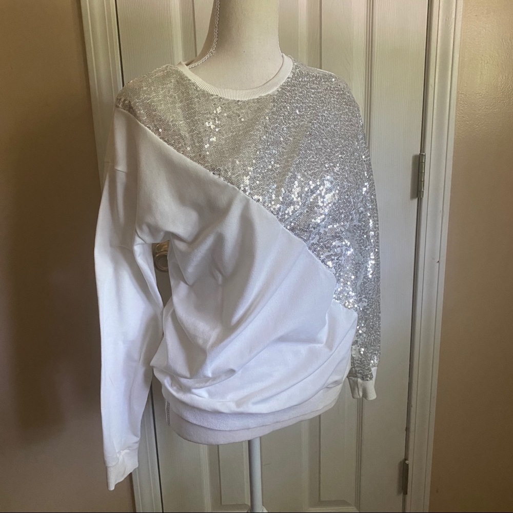 Oversized Sequin Sweatshirt